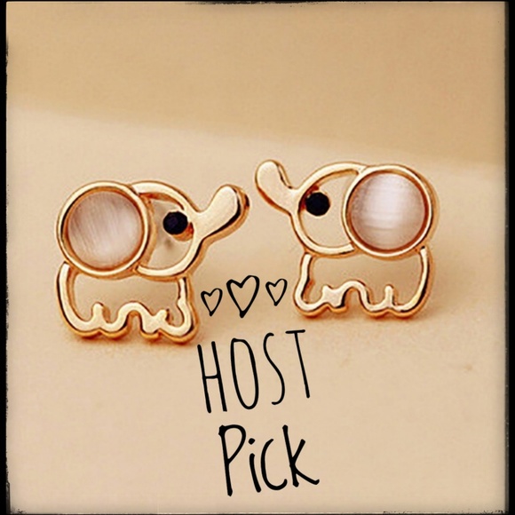 Costume Jewelry Jewelry - Opal Baby Elephant Stud Earrings